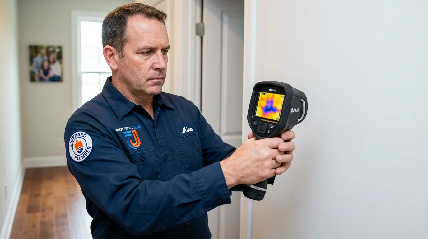 Thermal imaging leak detection by Johns Plumbing LLC in East Greenwich